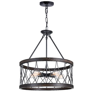 5 Light Chandelier with Gun Metal Finish