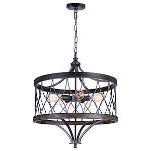 5 Light Chandelier with Gun Metal Finish