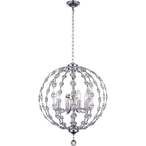 4 Light Chandelier with Chrome Finish - 903462