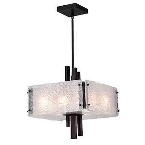 6 Light Pendant with Black Finish