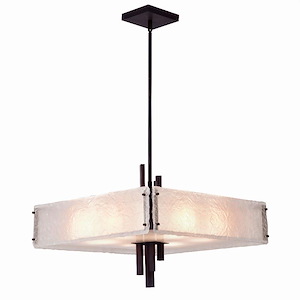 10 Light Chandelier with Black Finish