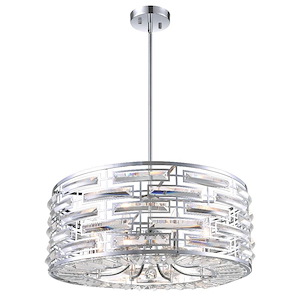 8 Light Chandelier with Chrome Finish