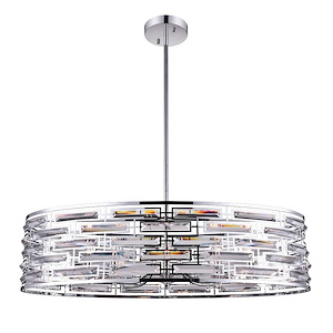 8 Light Chandelier with Chrome Finish