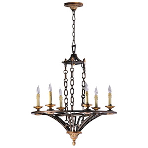 san Giorgio - six Light Chandelier - 27 Inches Wide by 38.5 Inches High