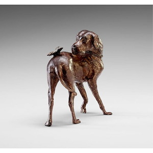 Dog And Butterfly - 9 Inches Wide by 9 Inches High