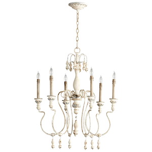Chantal - six Light small Chandelier - 25.5 Inches Wide by 28.5 Inches High
