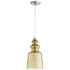 Leone - One Light small Pendant - 8 Inches Wide by 16 Inches High