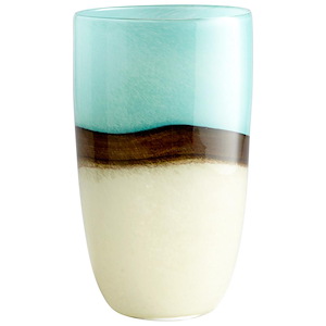 Turquoise Earth - Large Decorative Vase - 6.75 Inches Wide by 11.75 Inches High