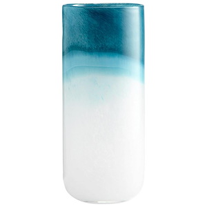 Turquoise Cloud - Large Decorative Vase - 5.4 Inches Wide by 13.5 Inches High