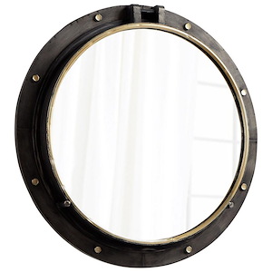 Barrel - Round Mirror - 29.5 Inches Wide by 3.75 Inches Deep