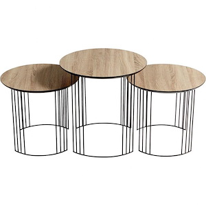 Electric Moon - Nesting Table (set Of 3) - 21.75 Inches Wide by 21.5 Inches High