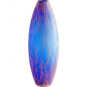 Fused Groove - Vase - 6.25 Inches Wide by 17.25 Inches High - 844558
