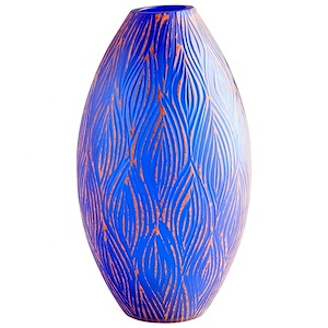 Fused Groove - small Vase - 6.5 Inches Wide by 9.5 Inches High - 844559