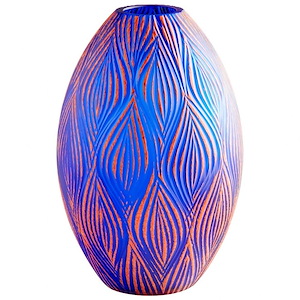 Fused Groove - Large Vase - 7.25 Inches Wide by 12.75 Inches High