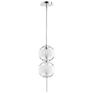 Peloton - 14W 2 Led Pendant - 7 Inches Wide by 19.75 Inches High - 844097