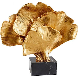 Gilded Bloom - sculpture-14.25 Inches Tall and 5 Inches Wide