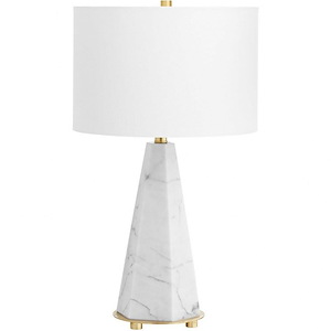 Opaque storm - 1 Light Table Lamp-27 Inches Tall and 15 Inches Wide
