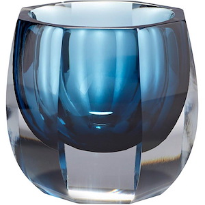 Azure Oppulence - small Vase-4 Inches Tall and 4 Inches Wide - 1106844