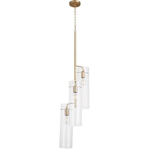 Trident - 3 Light Pendant-33 Inches Tall and 9.75 Inches Wide