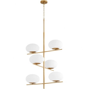 Pod - 6 Light Large Chandelier-36 Inches Tall and 26 Inches Wide