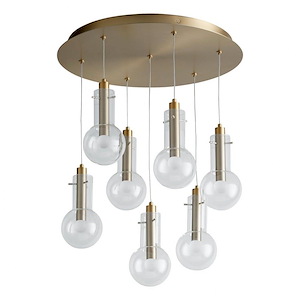 Primo - 14.7W 7 LED Pendant-8.25 Inches Tall and 18 Inches Wide