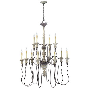 Provence - Twelve Light Chandelier - 39 Inches Wide by 51.25 Inches High