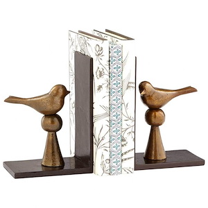 Birds and Books - Bookends-7.25 Inches Tall and 3 Inches Wide