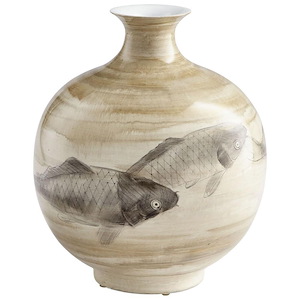 swim a Circle - small Vase - 9.75 Inches Wide by 11.25 Inches High