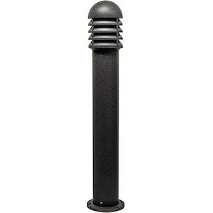 12W LED Cast Aluminum Shuttered Bollard-39.13 Inches Tall and 7.31 Inches Wide