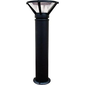 12W LED Cast Aluminum Ribbed Bollard-40.25 Inches Tall and 15.5 Inches Wide