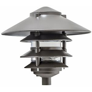 10 Inch One Light 7W PL7 4-Tier Pagoda Light with 3 Inch Base