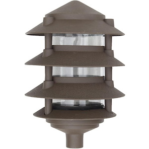 6 Inch One Light 7W PL7 4-Tier Pagoda Light with 3 Inch Base