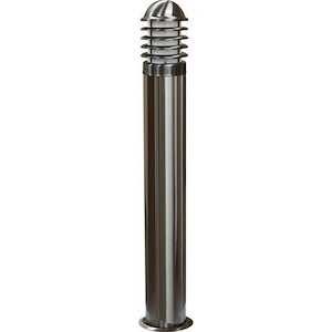 12W LED Stainless Steel 316 Caged Bollard-42.44 Inches Tall and 8.72 Inches Wide