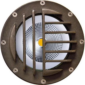 8.66 Inch 18W 1 LED In-Ground Flood Well Light with Convex Grill