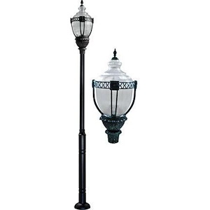 159 Inch 1 Light Clear Top Acorn Post Mount
