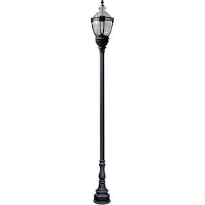 159 Inch 120W 1 LED Clear Top Decorative Base Acorn Post Mount