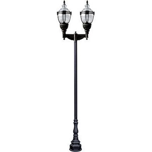 168 Inch 240W 2 LED Clear Top Decorative Base Acorn Post Mount