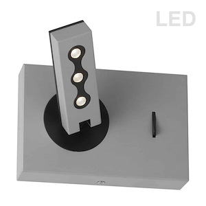 6.5 Inch 2W 1 LED Wall Sconce with Reading Lamp