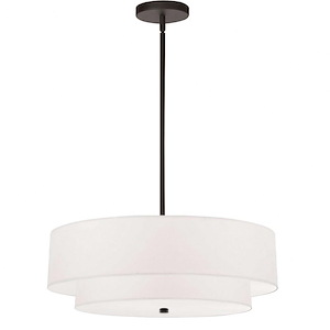 Everly - 4 Light 2-Tier Pendant In Transitional Style-9 Inches Tall and 20 Inches Wide