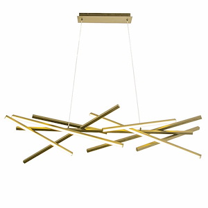 Carly - 62W 1 LED Chandelier-10.75 Inches Tall and 55 Inches Wide