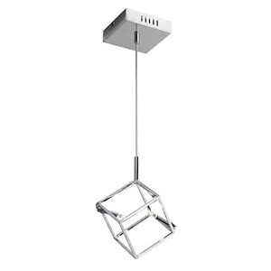 Cubo - 2 Light Pendant In Contemporary Style-7 Inches Tall and 6.5 Inches Wide