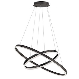 Circulo - 97W 2 LED 2-Tier Chandelier In Modern Style-14 Inches Tall and 29 Inches Wide