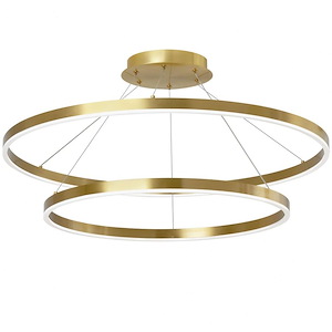 Circulo - 97W 2 LED 2-Tier Pendant In Modern Style-1.5 Inches Tall and 32 Inches Wide - 1263077