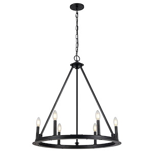 Colby - 6 Light Chandelier In Transitional Style-30.5 Inches Tall and 26 Inches Wide
