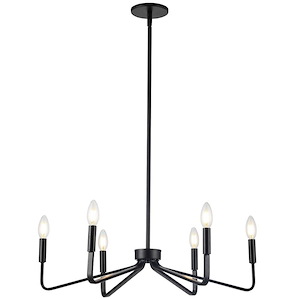 Clayton - 6 Light Chandelier In Contemporary Style-6 Inches Tall and 26 Inches Wide - 1263083