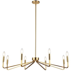 Clayton - 8 Light Chandelier In Contemporary Style-6 Inches Tall and 38 Inches Wide