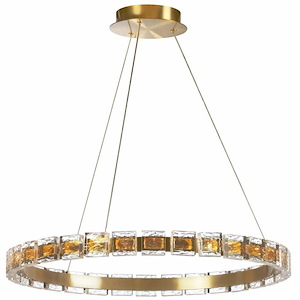 Camila - 28W 1 LED Chandelier-2 Inches Tall and 24 Inches Wide