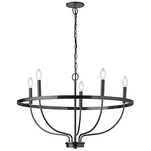 Cesar - 5 Light Chandelier In Transitional Style-15.75 Inches Tall and 29 Inches Wide