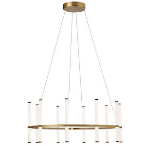 Corvette - 60W 10 LED Chandelier In Modern Style-13.75 Inches Tall and 32 Inches Wide
