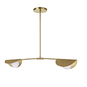 Emma - 2 Light Pendant In Contemporary Style-6 Inches Tall and 34 Inches Wide